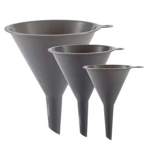 Modern Plastic Kitchen Funnel Set of 3, Round Kitchen Funnels for Filling Bottles, Durable and Multifunctio