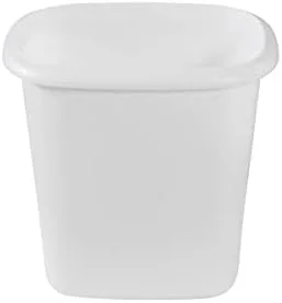 Premium Rubbermaid Vanity Trash Can/Wastebasket 1.5-Gallons/6-Quarts White for Under Counter/Kitchen/Office/